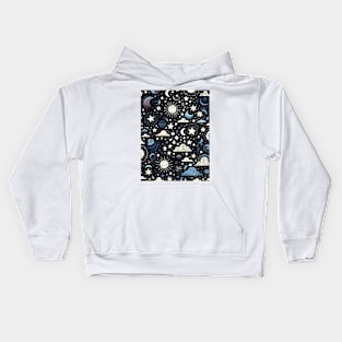 Celestial Night: A Dreamy Night Sky Kids Hoodie